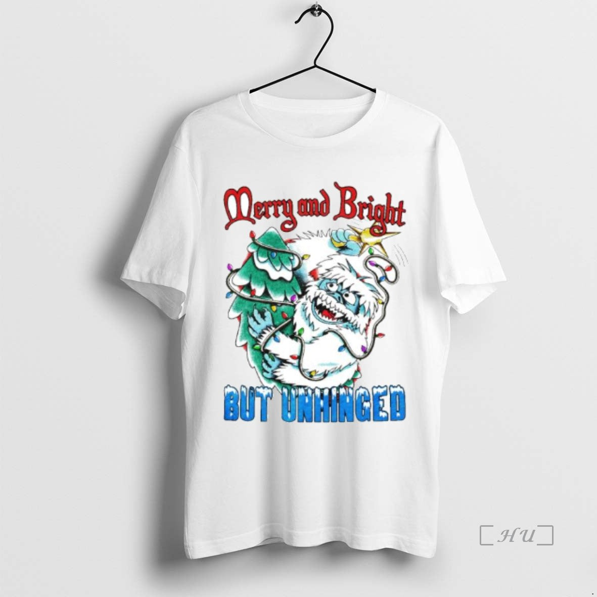 Officials Abominable Snow Monster Merry And Bright But Unhinged Ornaments T-Shirts, Hoodie, Sweatshirt | AU18TeeNovaLab.com