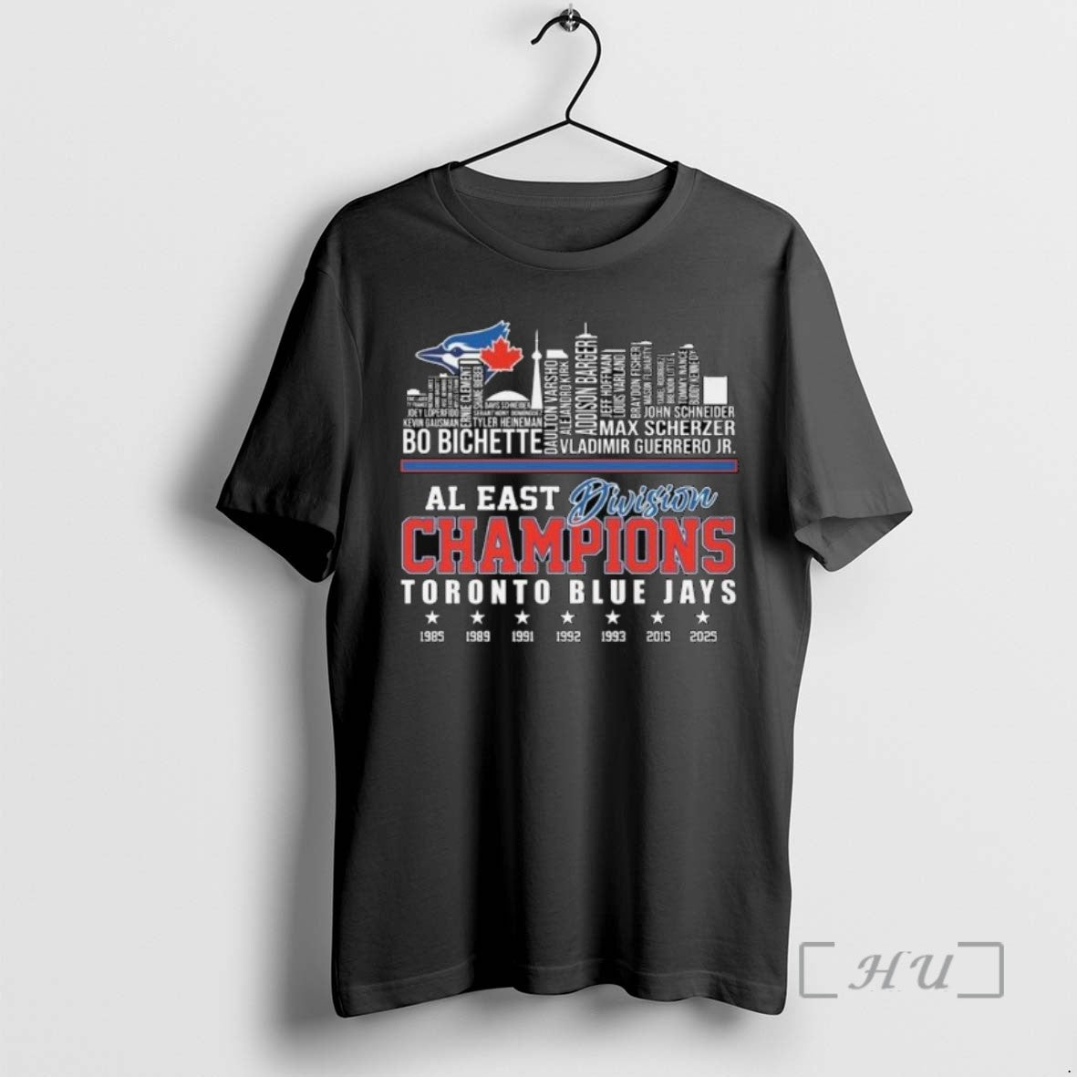 Officials Al East Division Champions Toronto Blue Jays Skyline Names 1985 2025 Long Sleve Shirts