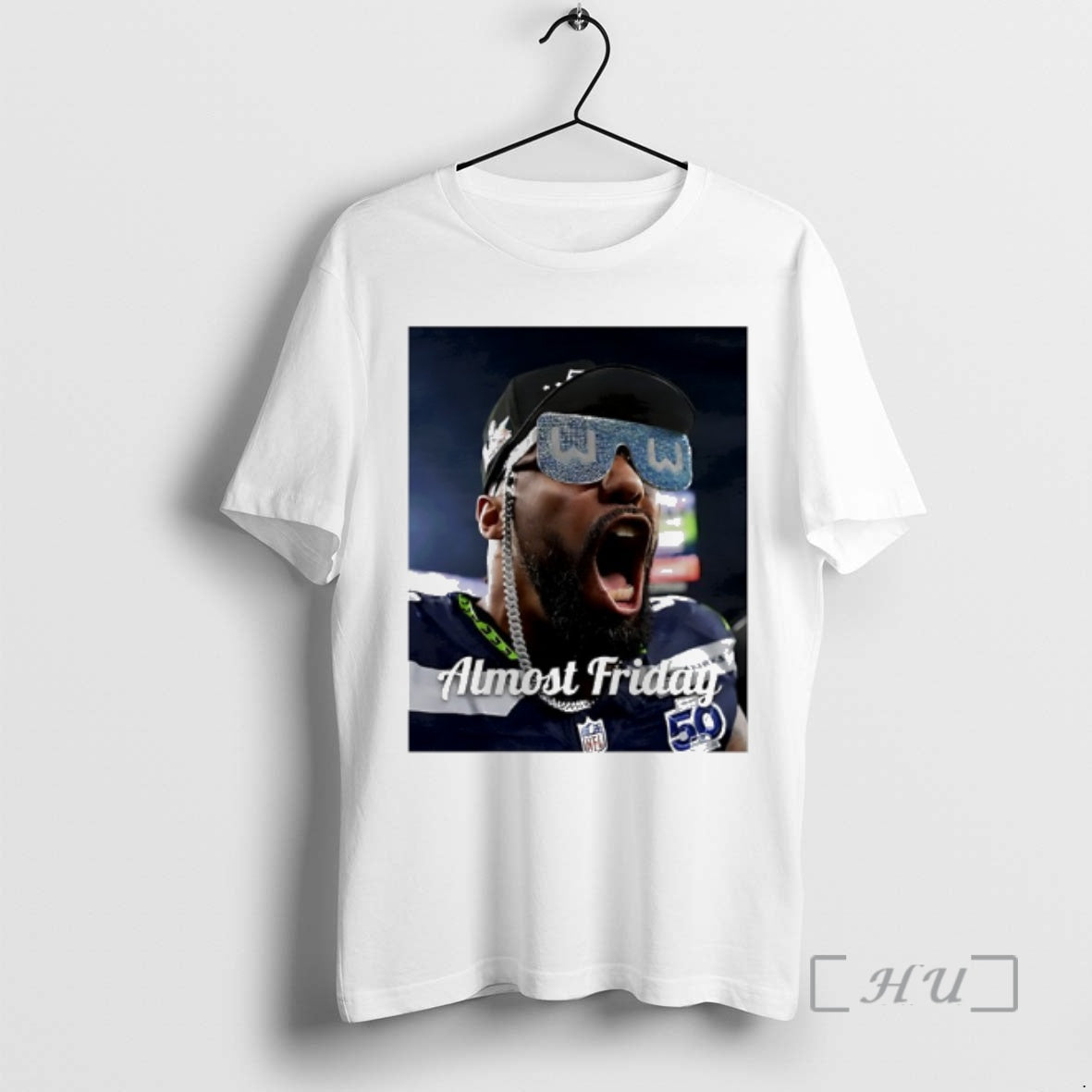 Officials Almost Friday W Glasses Seahawks Leonard Williams T-Shirts, Hoodie, Sweatshirt | AU18TeeNovaLab.com