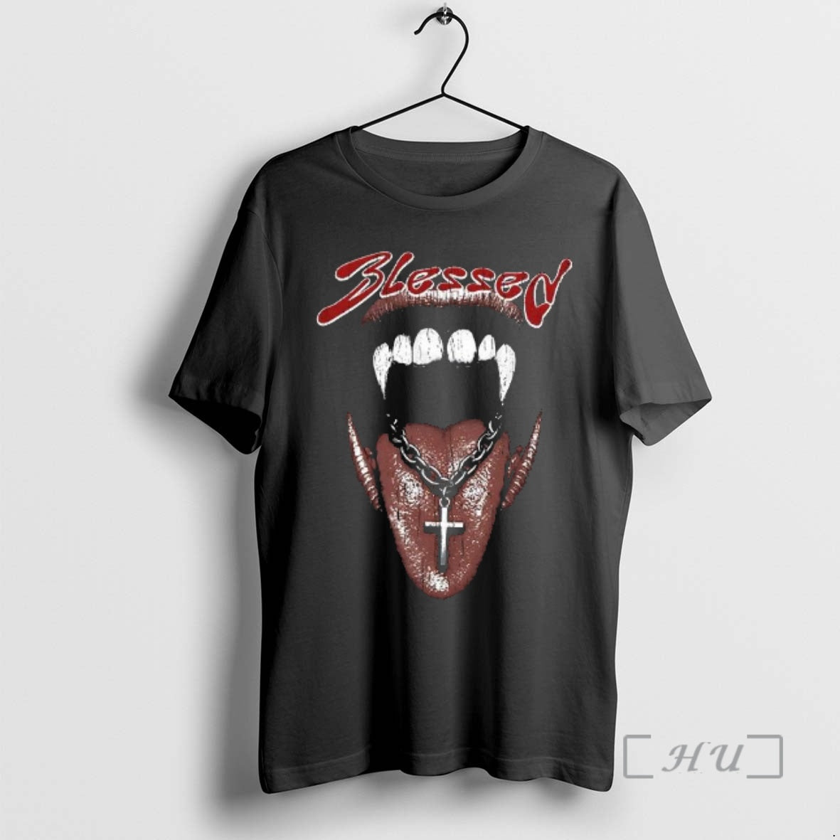 Officials Blessed Vampire Mouth With Cross Gothic Dark Art Woman T-Shirts, Hoodie, Sweatshirt | AU18TeeNovaLab.com