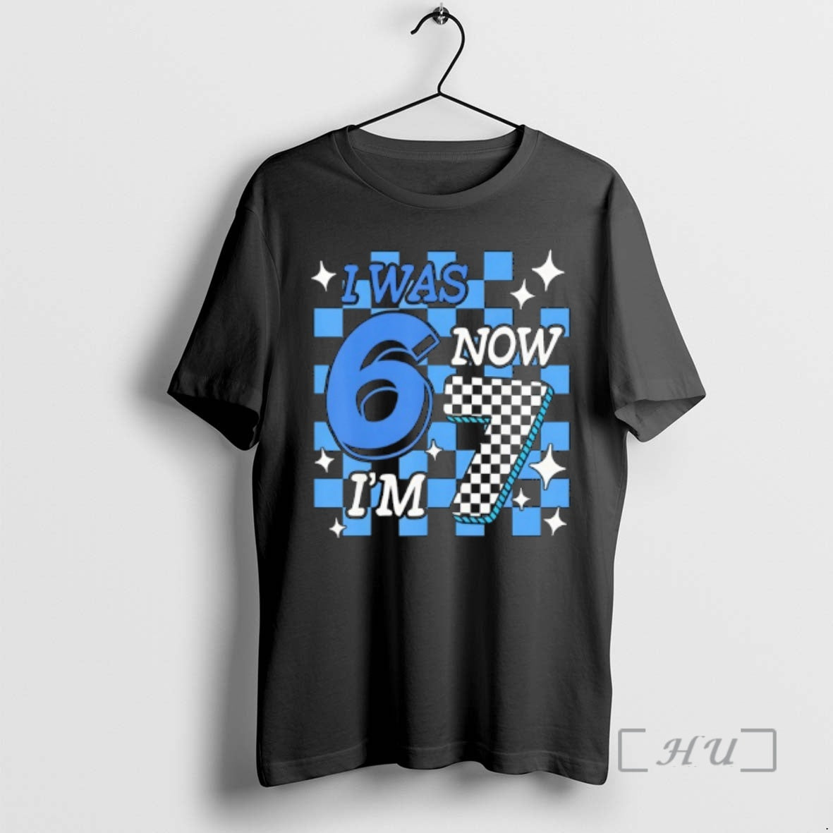 Officials Blue Checkered Birthday Boy I Was 6 Now Im 7 Premium T Shirts Sweater Hoodie, Sweatshirt | AU18TeeNovaLab.com