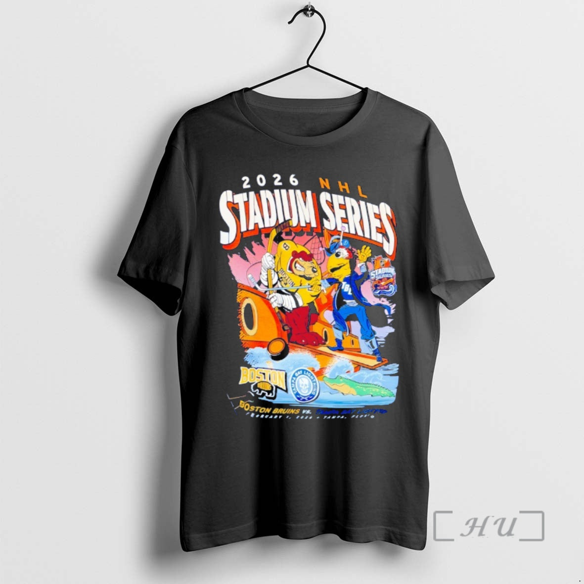 Officials Boston Bruins Vs Tampa Bay Lightning Mascot Hockey Nhl Stadium Series 2026 Vintage Premium T-Shirts, Hoodie,...