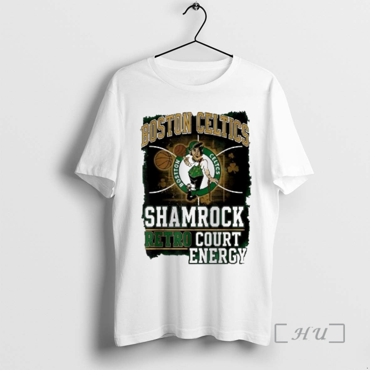 Officials Boston Celtics Shamrock Retro Court Energy Graphic T-Shirts, Hoodie, Sweatshirt | AU18TeeNovaLab.com