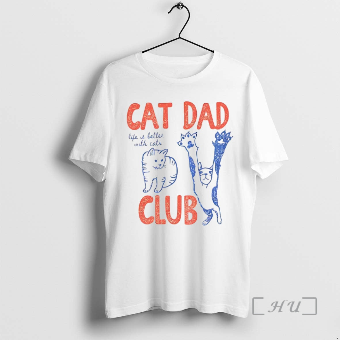Officials Cat Dad Club Life It Letter With Cats T-Shirts, Hoodie, Sweatshirt | AU18TeeNovaLab.com
