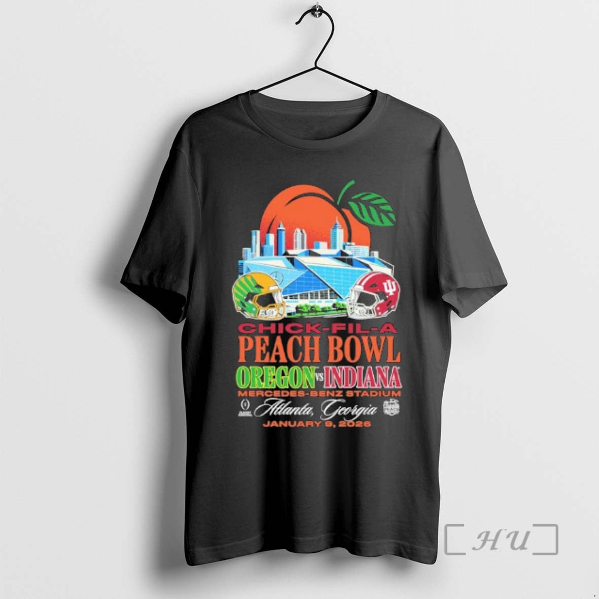 Officials Chick Fil A Peach Bowl Iu Vs Oregon Mercedes Benz Stadium Premium T Shirts Hoodie, Sweatshirt | AU18TeeNovaLab.com