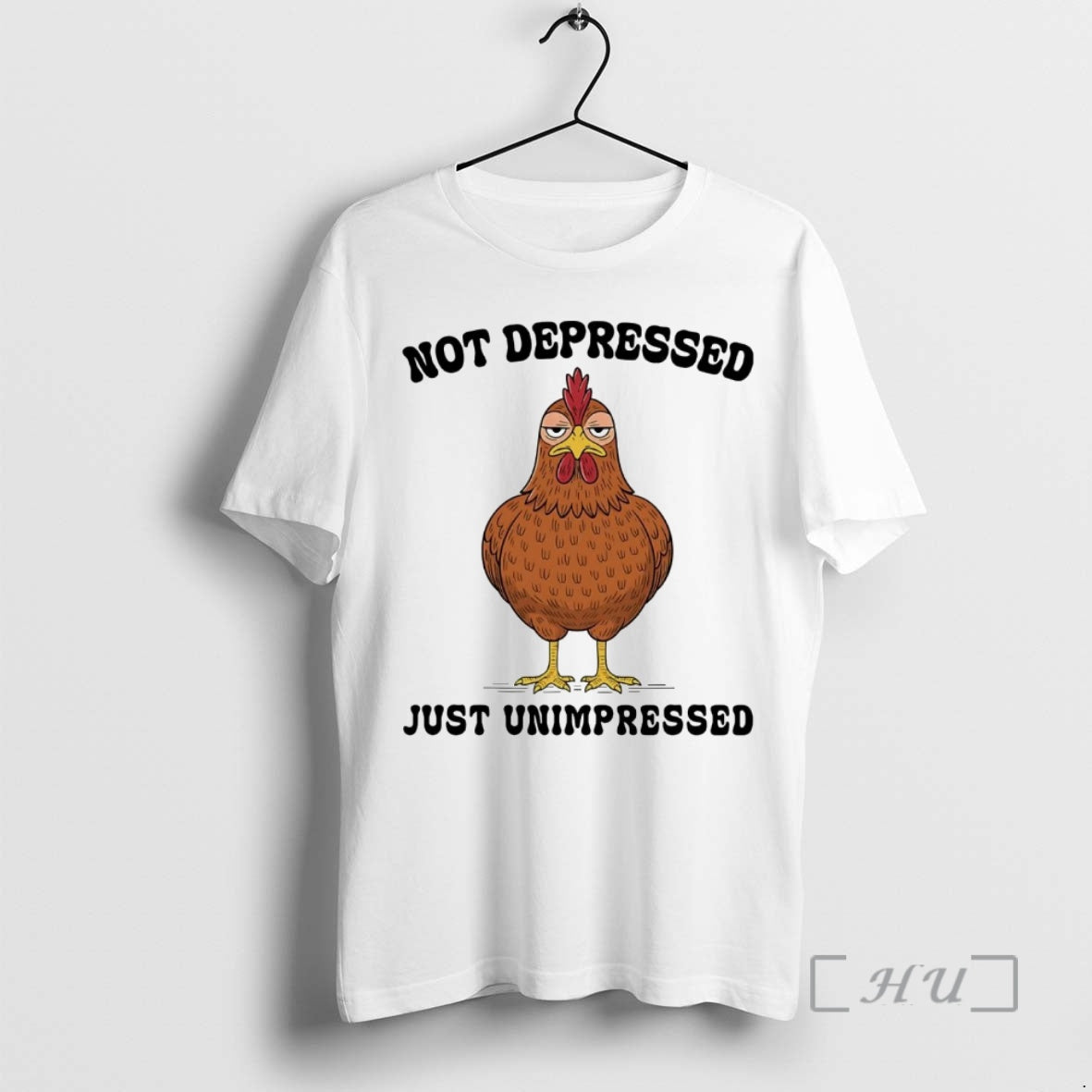 Officials Chicken Not Depressed Just Unimpressed T-Shirts, Hoodie, Sweatshirt | AU18TeeNovaLab.com
