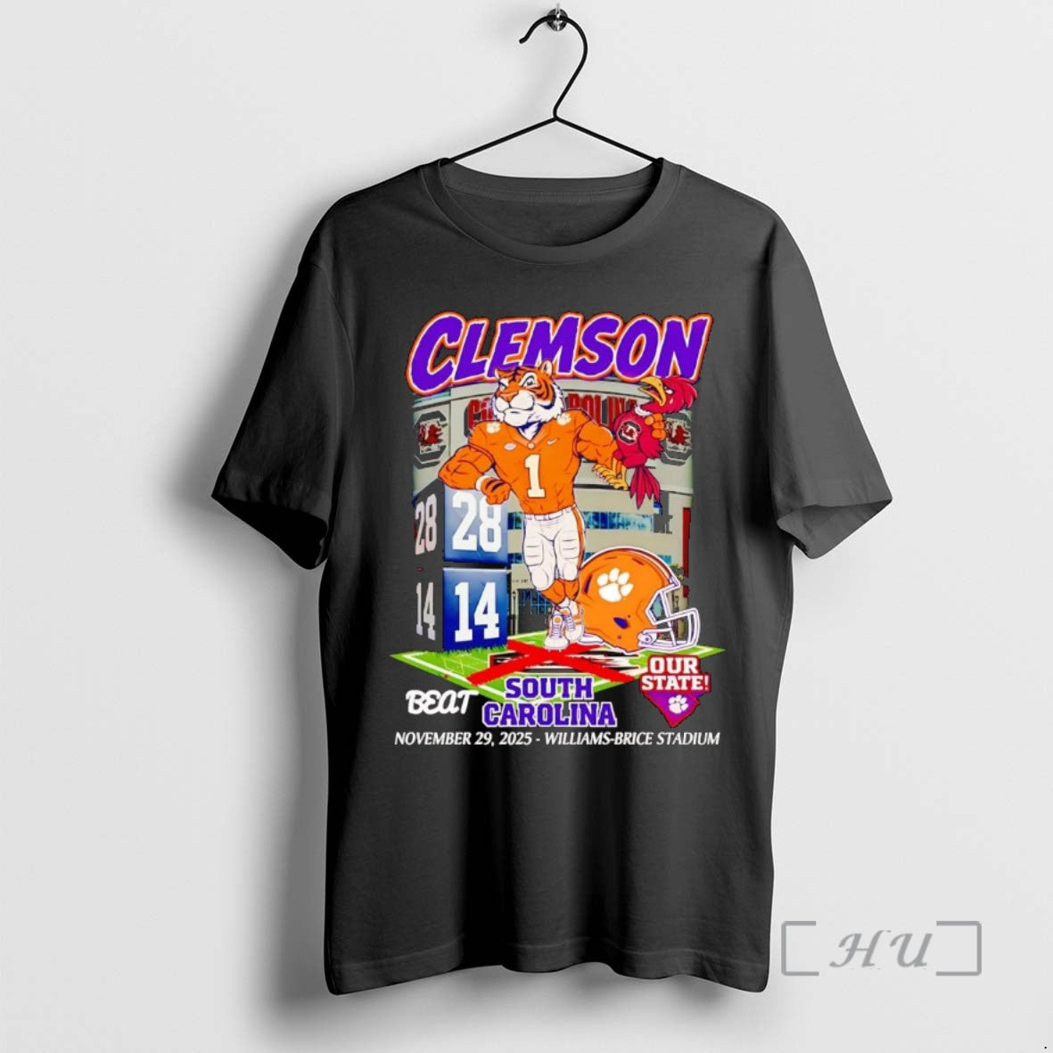 Officials Clemson Tigers Beat South Carolina 2025 Our State Mascot T-Shirts, Hoodie, Sweatshirt | AU18TeeNovaLab.com