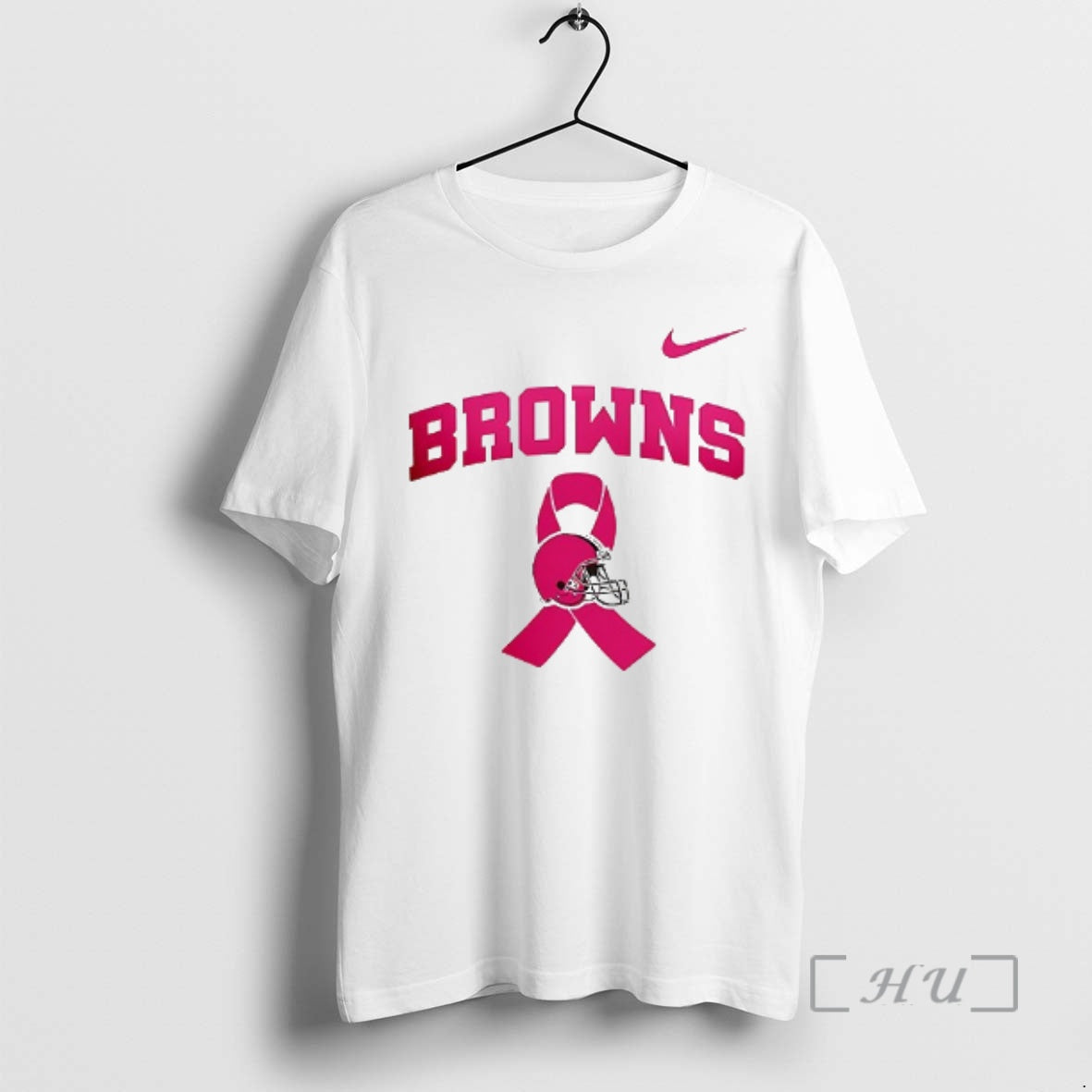 Officials Cleveland Browns Cancer Awareness Never Ever Giving Up Hope T-Shirts, Hoodie, Sweatshirt | AU18TeeNovaLab.com