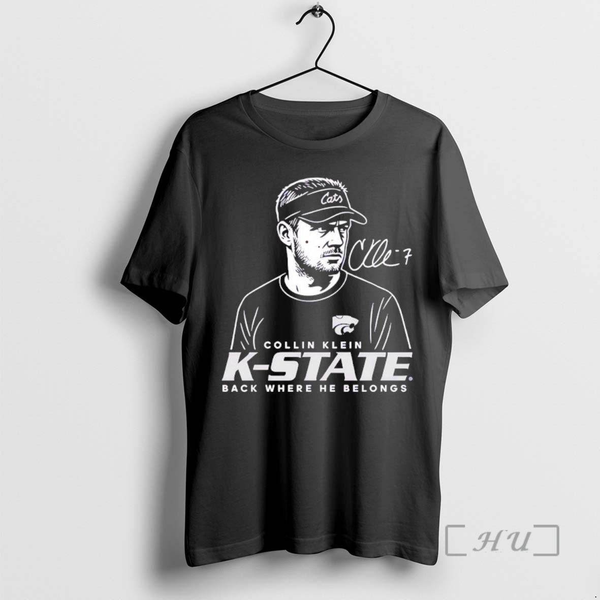 Officials Collin Klein K State Wildcats Back Where He Belongs Signature Premium T Shirts Sweater Hoodie, Sweatshirt