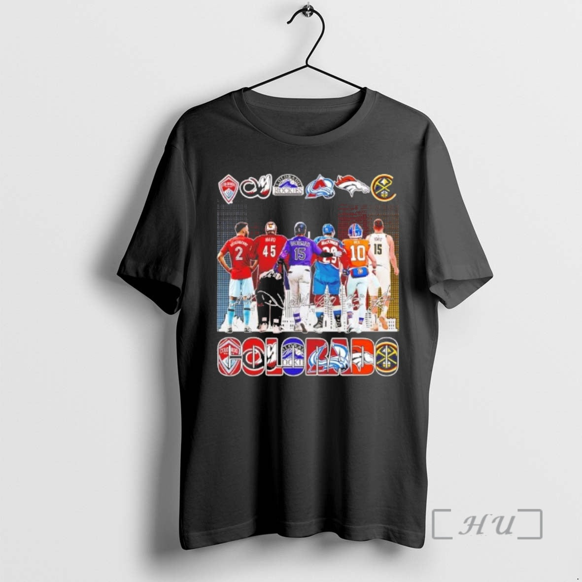 Officials Colorado Sports Teams Players Signatures Skyline T-Shirts, Hoodie, Sweatshirt | AU18TeeNovaLab.com