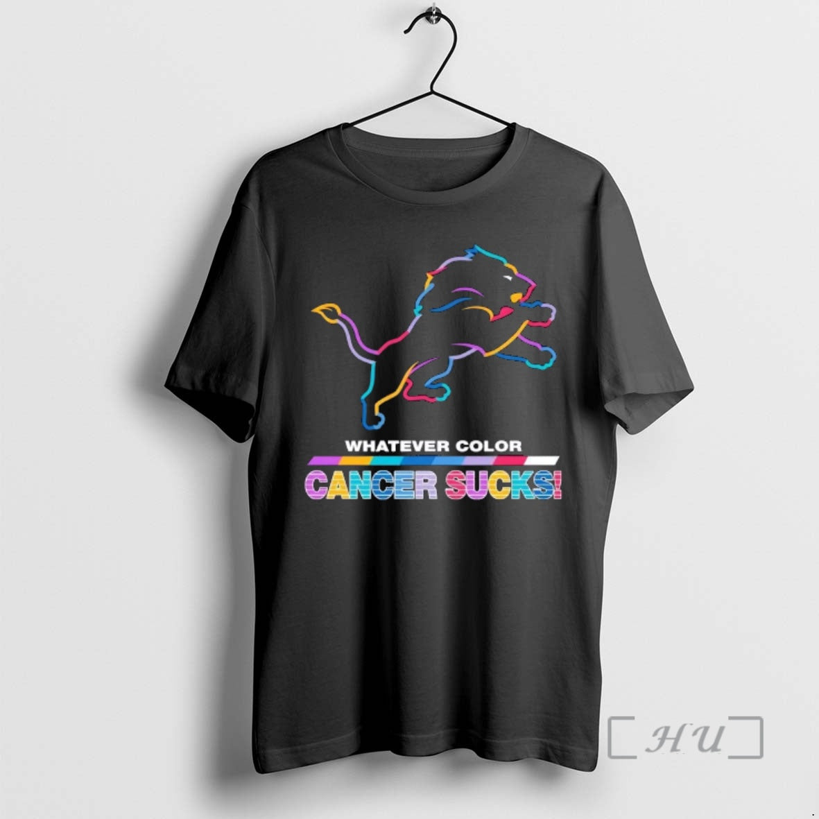 Officials Detroit Lions Football Whatever Color Cancer Sucks Logo Colors T-Shirts, Hoodie, Sweatshirt | AU18TeeNovaLab.com