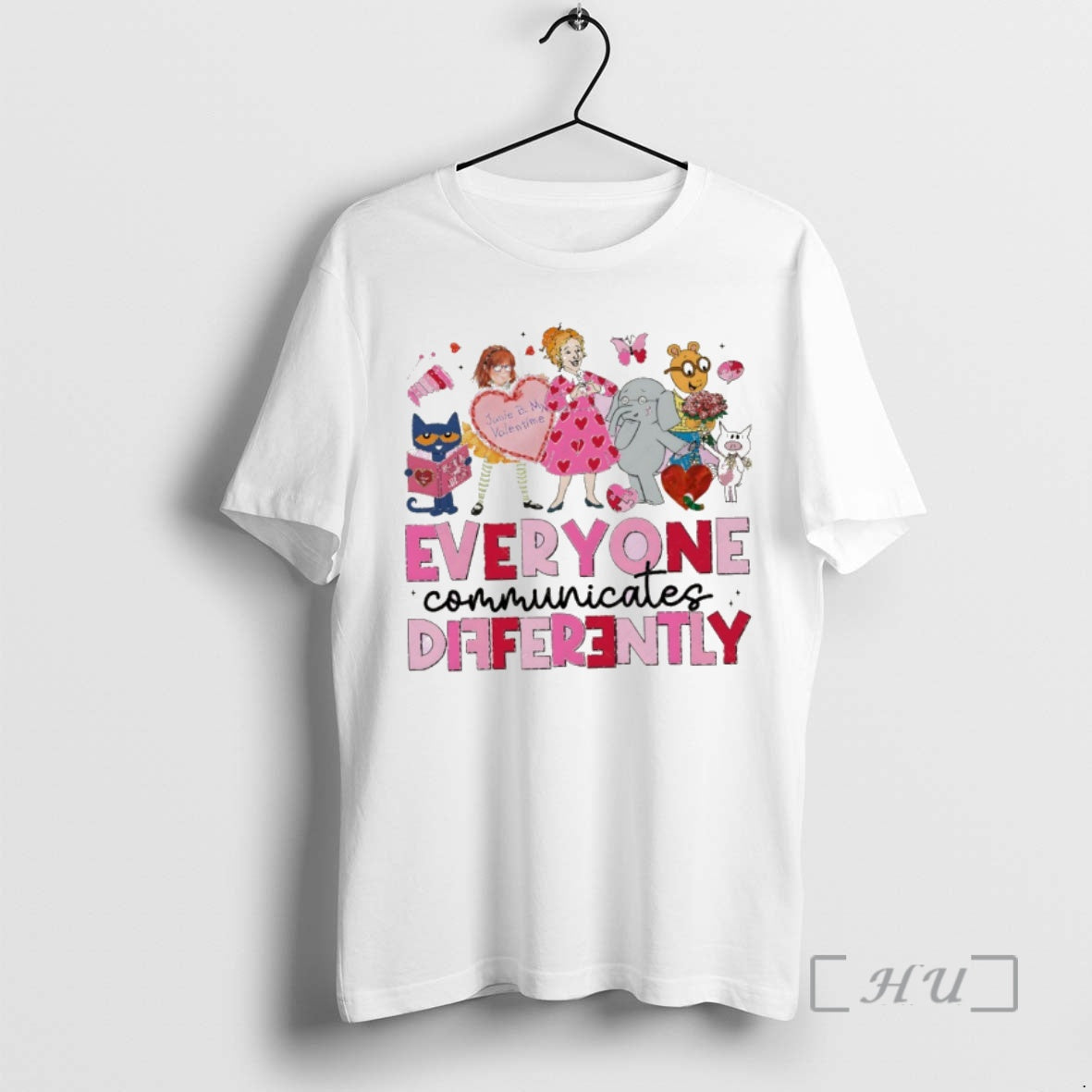 Officials Everyone Communicate Differently Children Book Valentines Day T-Shirts, Hoodie, Sweatshirt | AU18TeeNovaLab.com