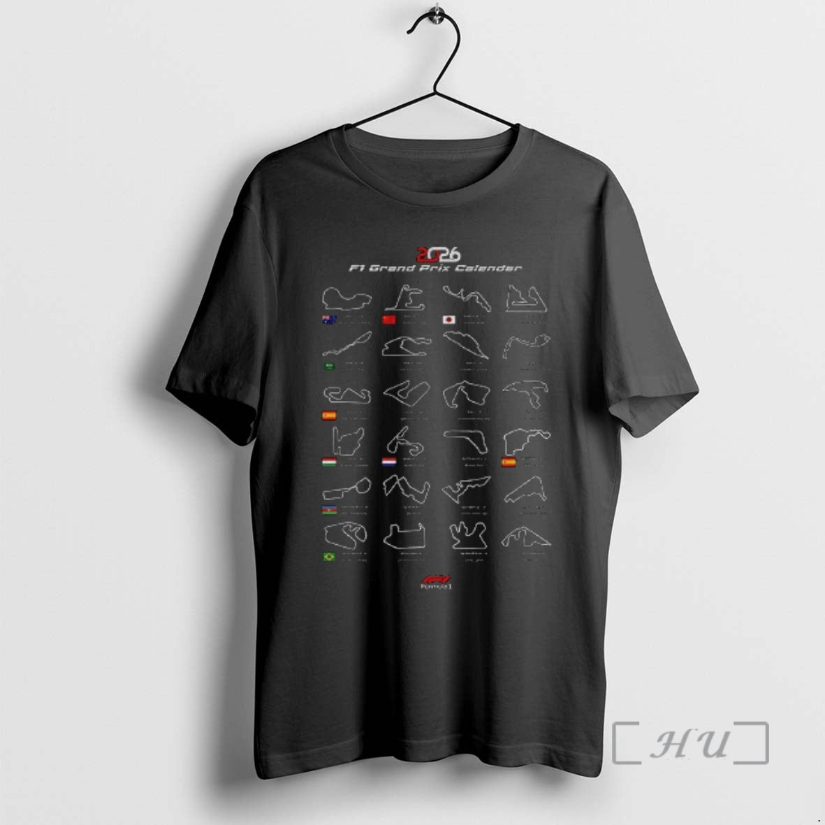Officials Formula One 2026 Calendar F1 Grand Prix Schedule T-Shirts, Hoodie, Sweatshirt | AU18TeeNovaLab.com