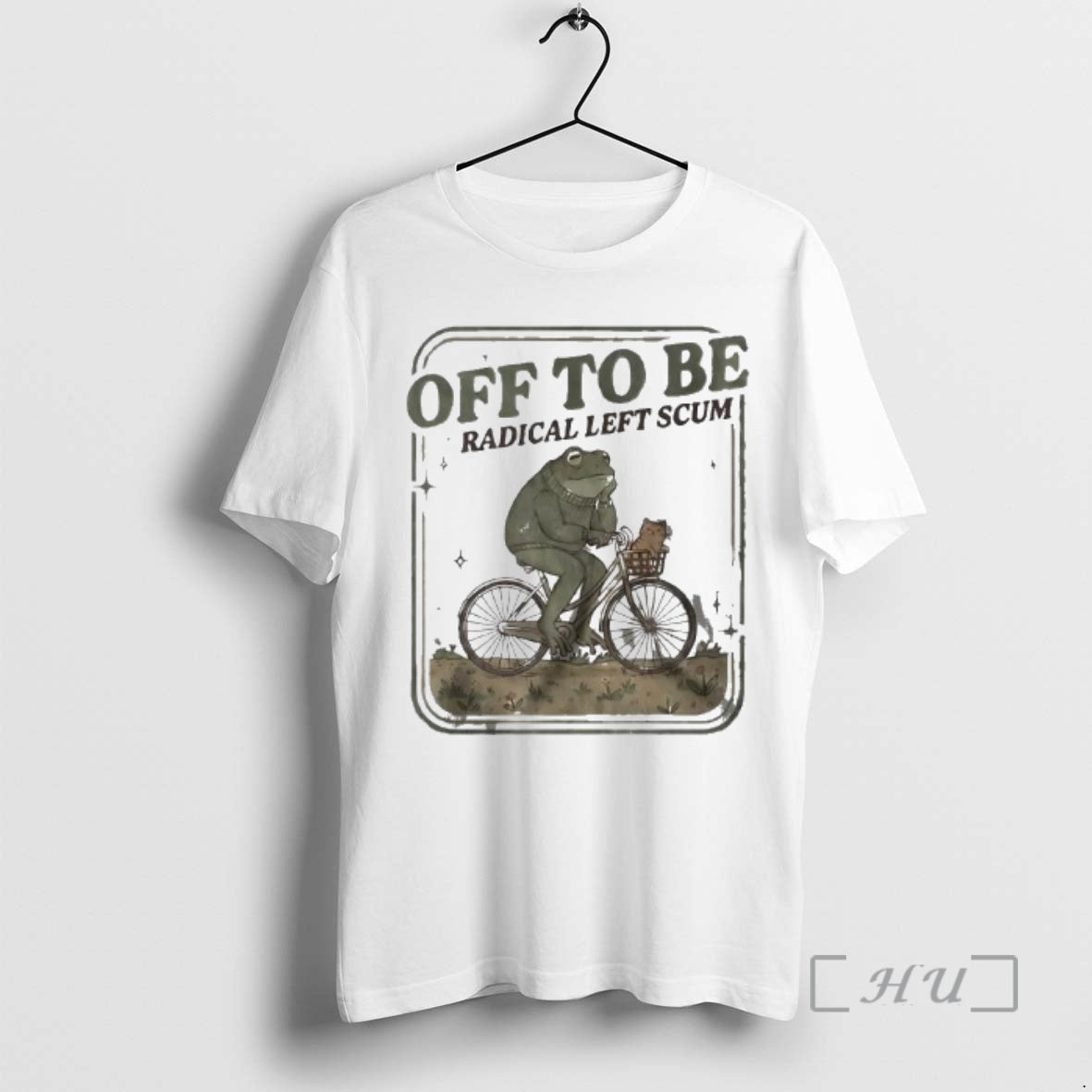 Officials Frog Bicycle Meme Off To Be Radical Left Scum Graphic Premium T Shirts Sweater Hoodie, Sweatshirt