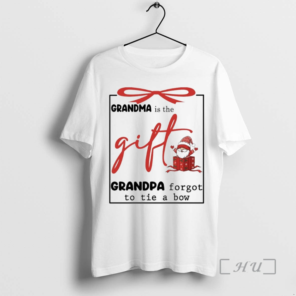 Officials Gnome Grandma Is The Gift Grandpa Forgot To Tie A Bow Circle Premium T-Shirts, Hoodie, Sweatshirt