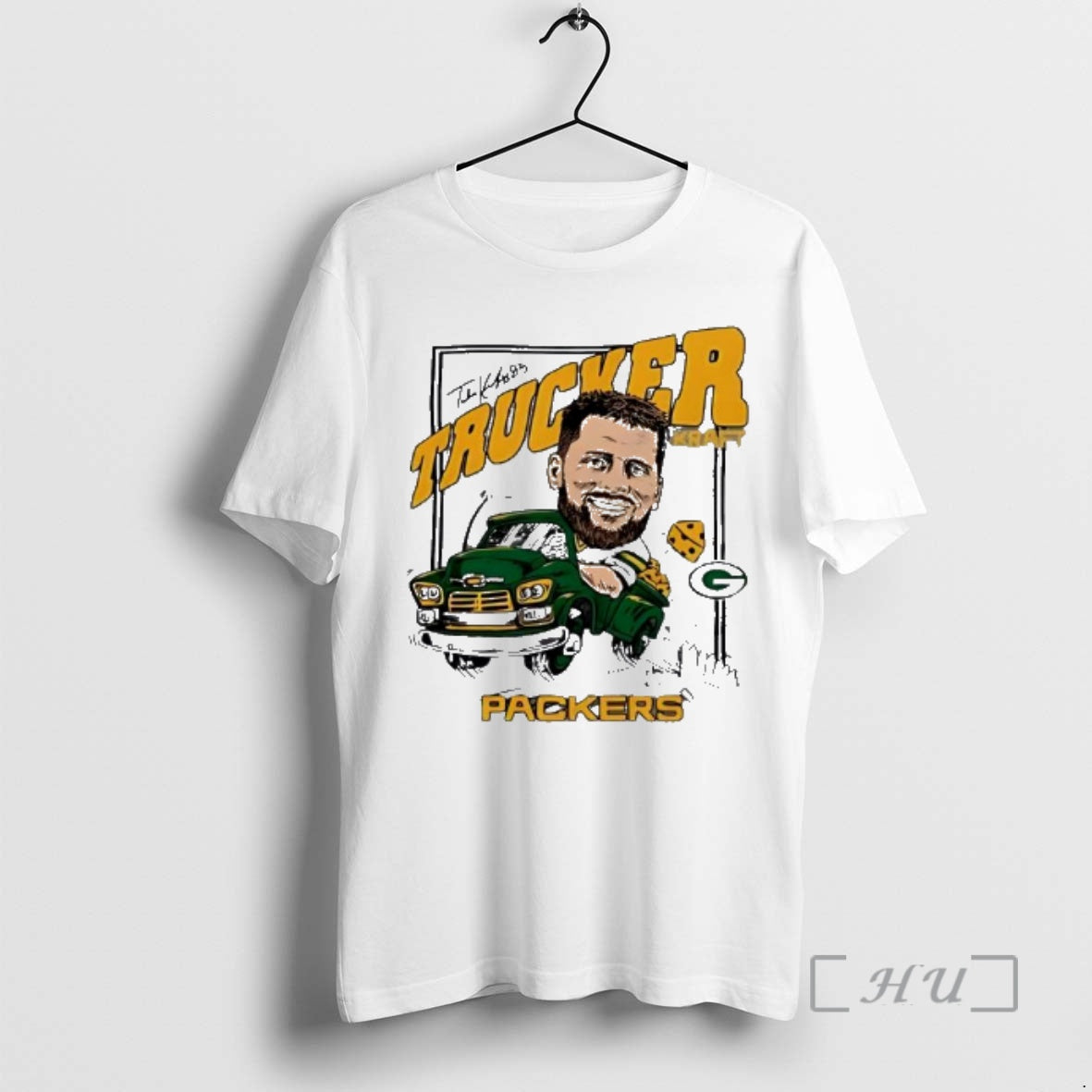 Officials Green Bay Packers Tucker Kraft Trucker Cartoon T-Shirts, Hoodie, Sweatshirt | AU18TeeNovaLab.com