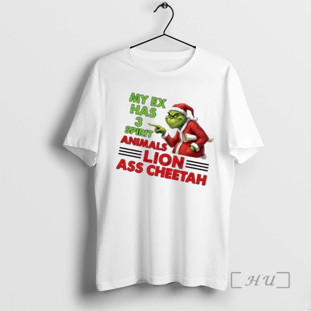 Officials Grinch My Ex Has 3 Spirit Animals Lion Ass Cheetah Premium T Shirts Sweater Hoodie, Sweatshirt | AU18TeeNovaLab.com
