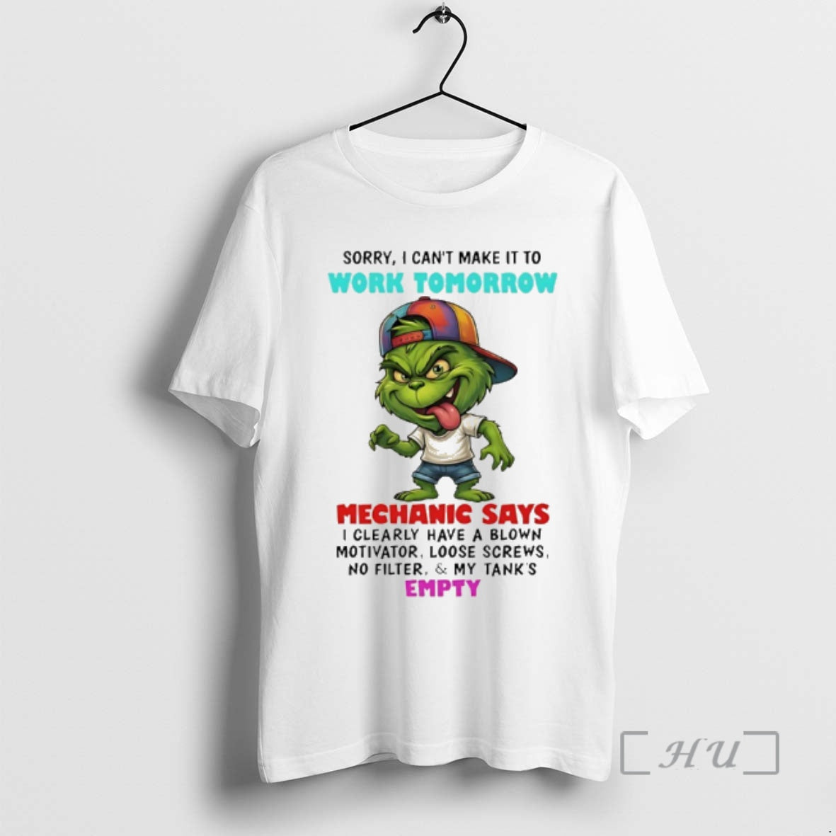 Officials Grinch Sorry I Cant Make It To Work Tomorrow Mechanic Says Premium T Shirts Hoodie, Sweatshirt | AU18TeeNovaLab.com