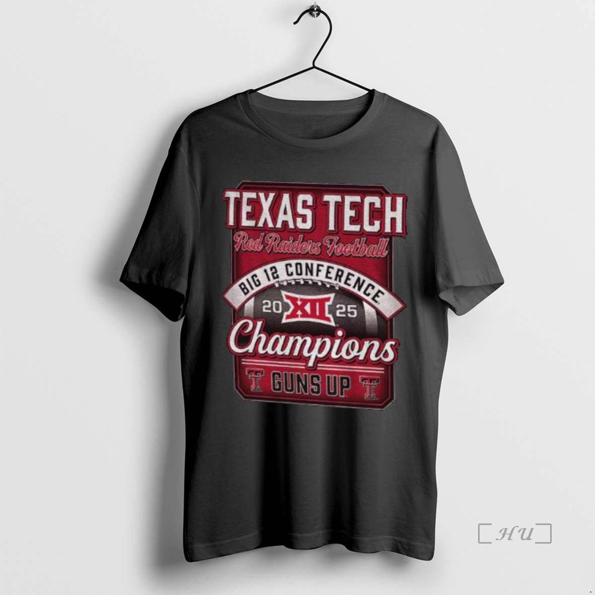 Officials Guns Up Texas Tech Red Raiders 2025 Big 12 Football Champions Premium T Shirts Hoodie, Sweatshirt