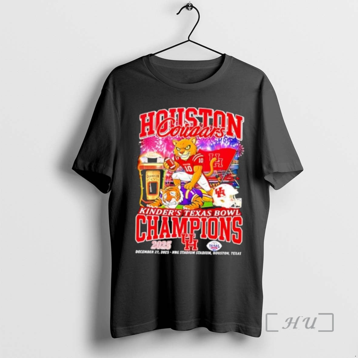 Officials Houston Cougars 2025 Kinders Texas Bowl Champions Mascot T-Shirts, Hoodie, Sweatshirt | AU18TeeNovaLab.com