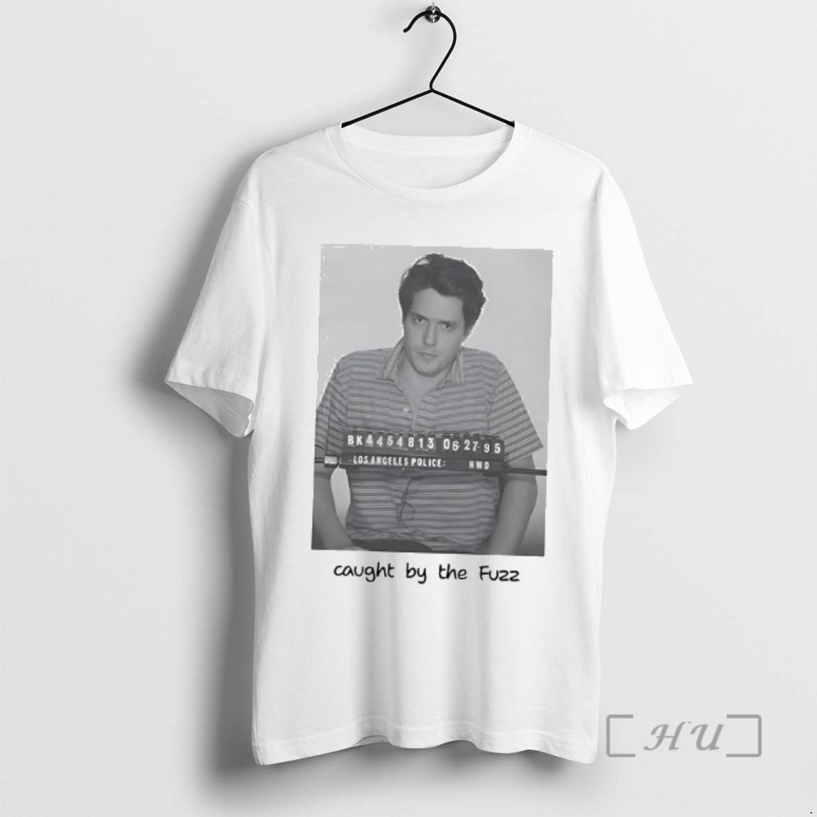 Officials Hugh Grant Mugshot Caught By Fuzz Woman T-Shirts, Hoodie, Sweatshirt | AU18TeeNovaLab.com