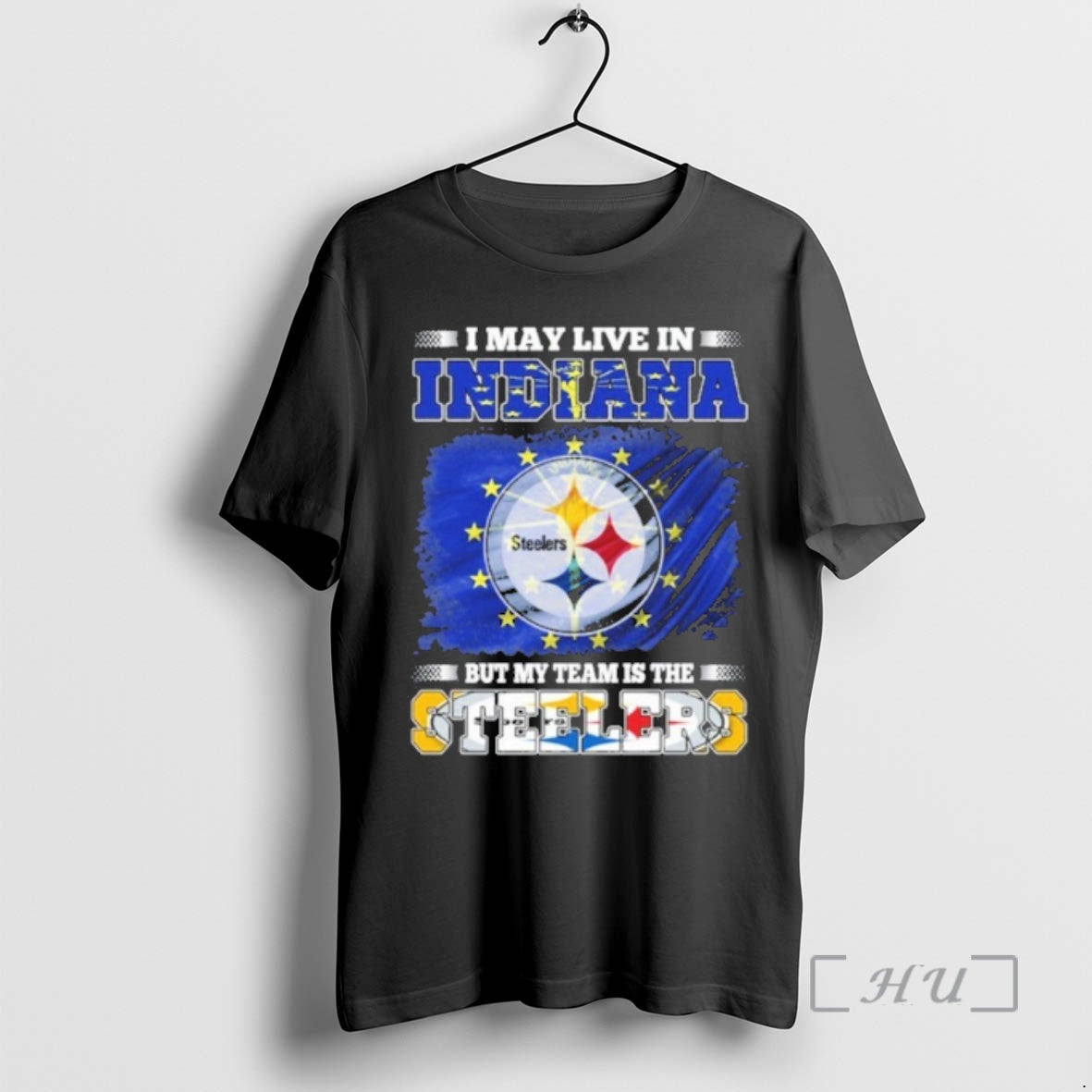 Officials I May Live In Indiana Flag But My Team Is The Steelers Premium T-Shirts, Hoodie, Sweatshirt | AU18TeeNovaLab.com