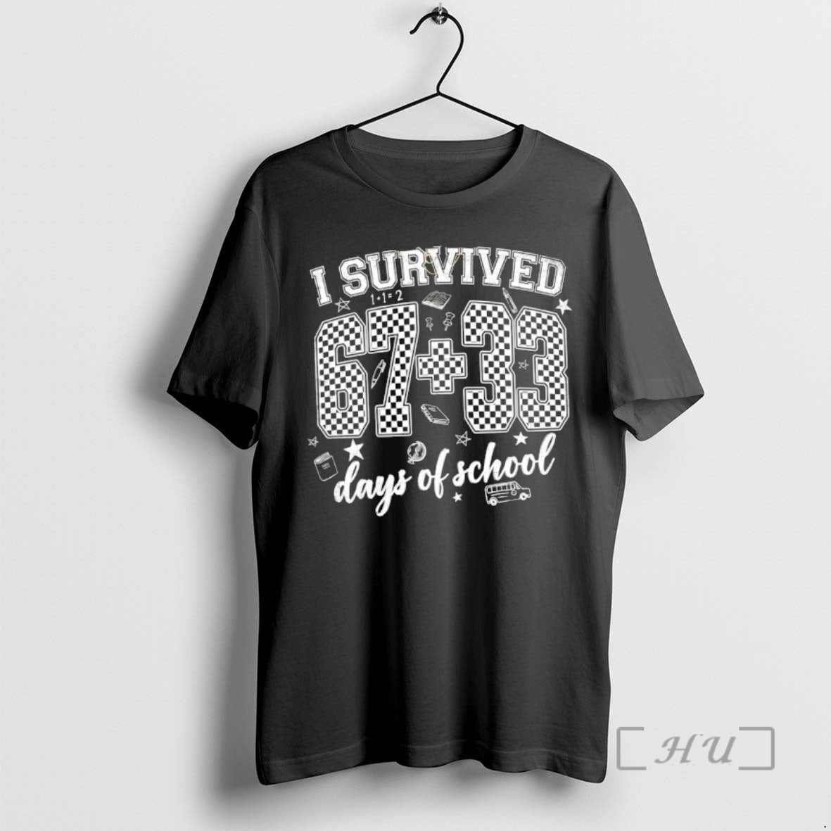 Officials I Survived 100th Day Of School 67 Six Seven Meme Checkered Premium T Shirts Hoodie, Sweatshirt | AU18TeeNovaLab.com