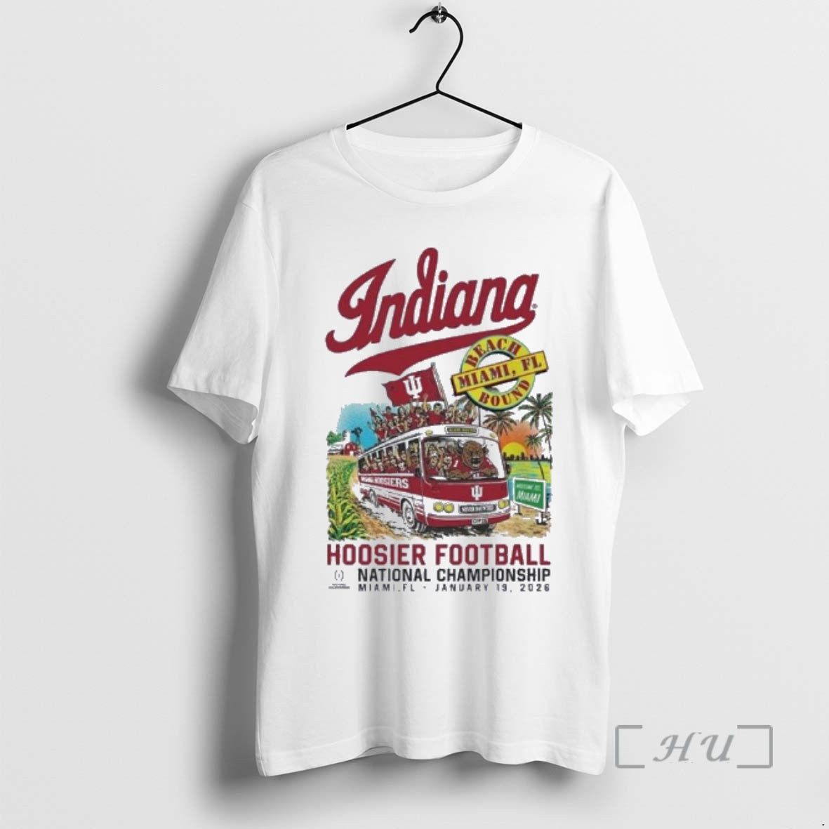 Officials Iu 2025 National Championship Game Bus To Miami Beach T-Shirts, Hoodie, Sweatshirt | AU18TeeNovaLab.com
