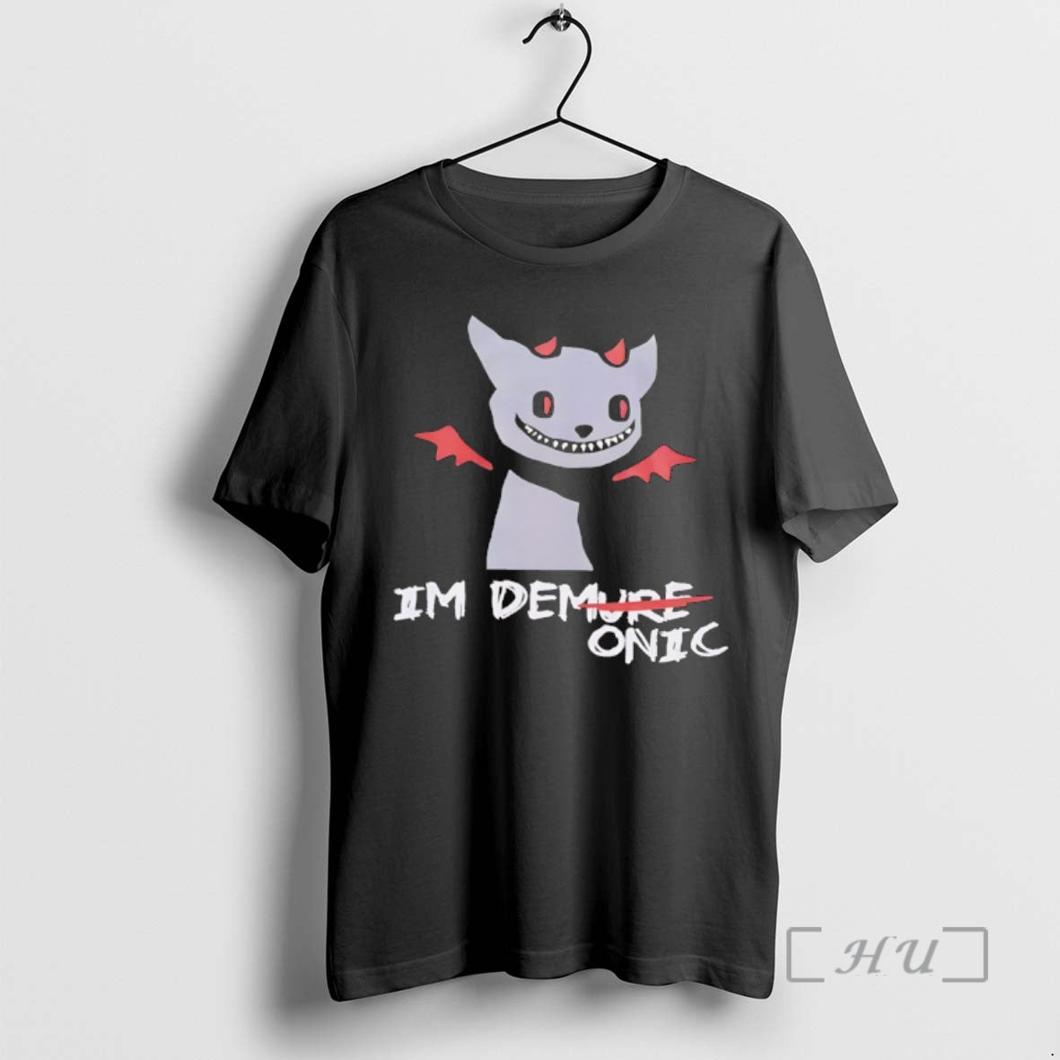 Officials Im Demure Demonic Cat Funny T-Shirts, Hoodie, Sweatshirt | AU18TeeNovaLab.com