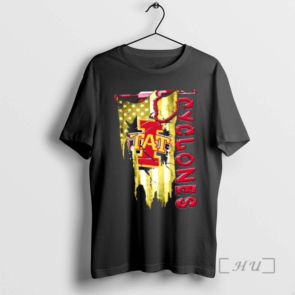Officials Iowa State Cyclones Football Battle Shattered Usa Flag Rip Design Premium T Shirts Sweater Hoodie, Sweatshirt