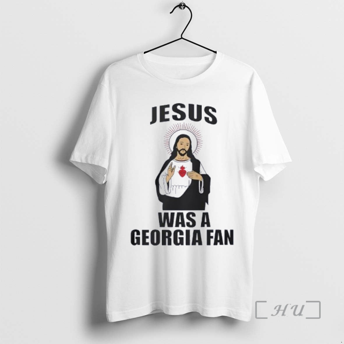 Officials Jesus And Blazing Heart Was A Georgia Fan T-Shirts, Hoodie, Sweatshirt | AU18TeeNovaLab.com