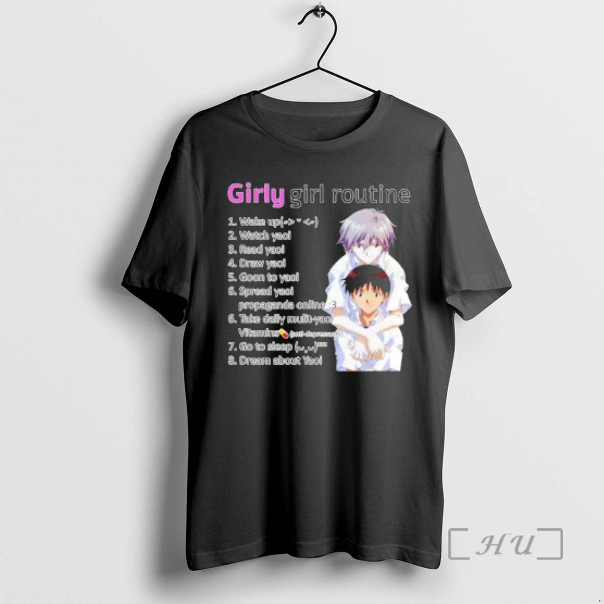 Officials Kaworu Nagisa Va Shinji Ikari Neon Genesis Evangelion Girly Girl Routine Premium T Shirts Hoodie, Sweatshirt