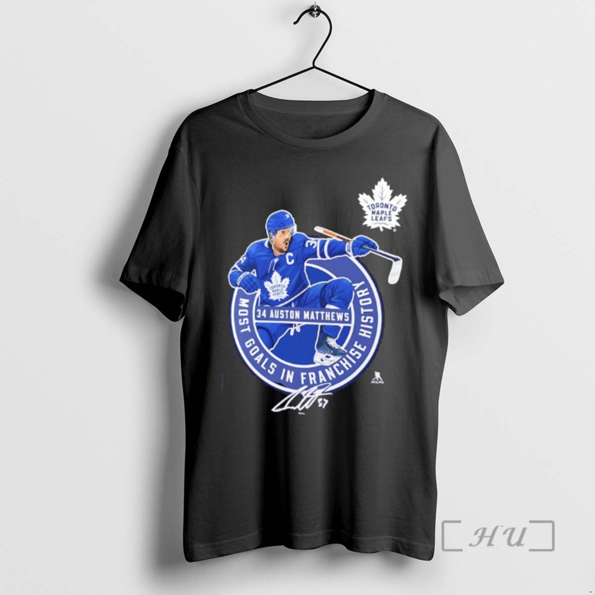 Officials Leafs Auston Matthews Most Goals In Franchise History Signature T-Shirts, Hoodie, Sweatshirt | AU18TeeNovaLab.com