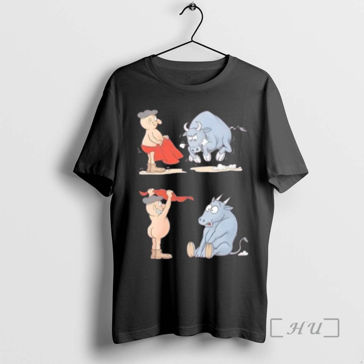 Officials Matador Bullfighter Naked Gag Cartoon T-Shirts, Hoodie, Sweatshirt | AU18TeeNovaLab.com