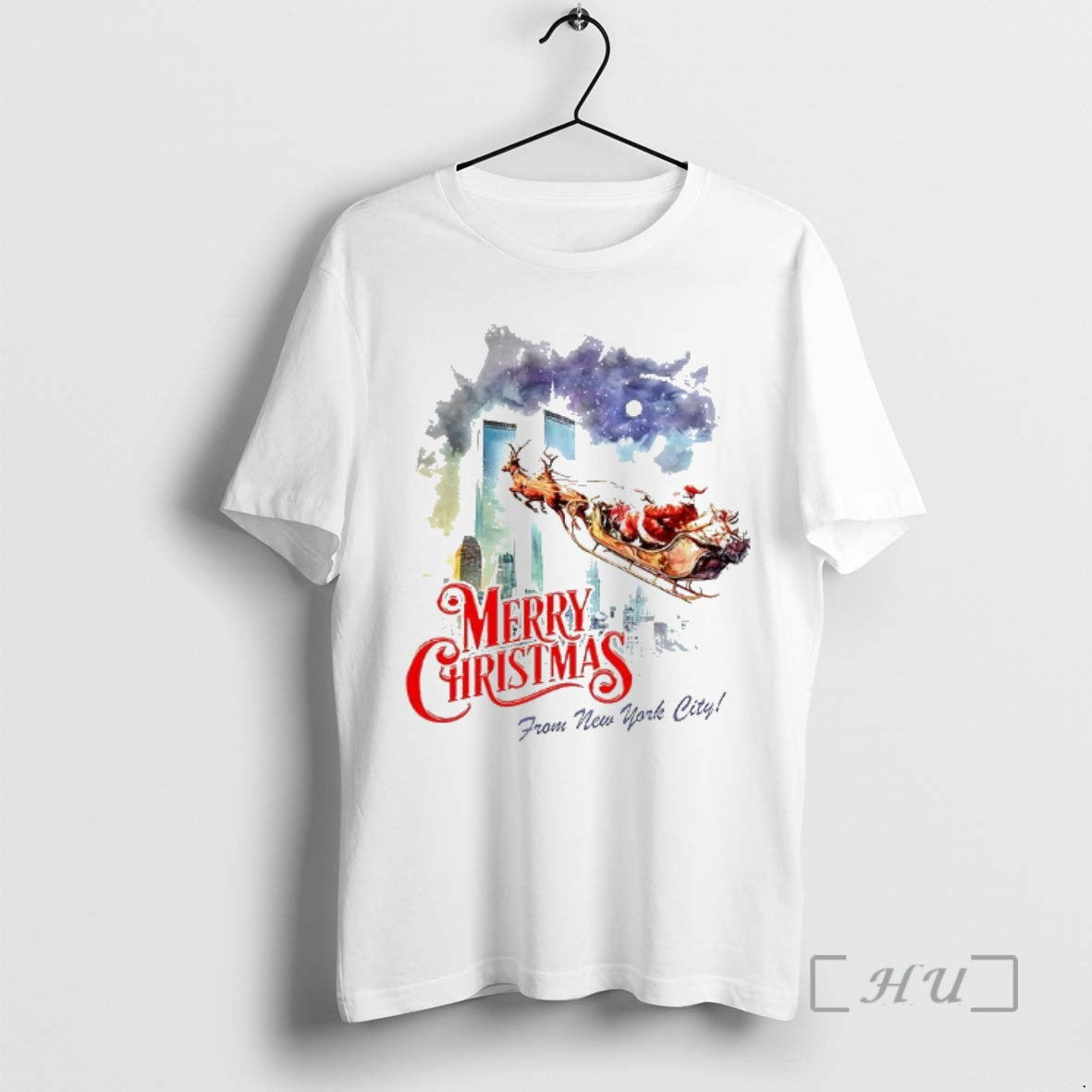 Officials Merry Christmas From New York City 9 11 Caricature T-Shirts, Hoodie, Sweatshirt | AU18TeeNovaLab.com