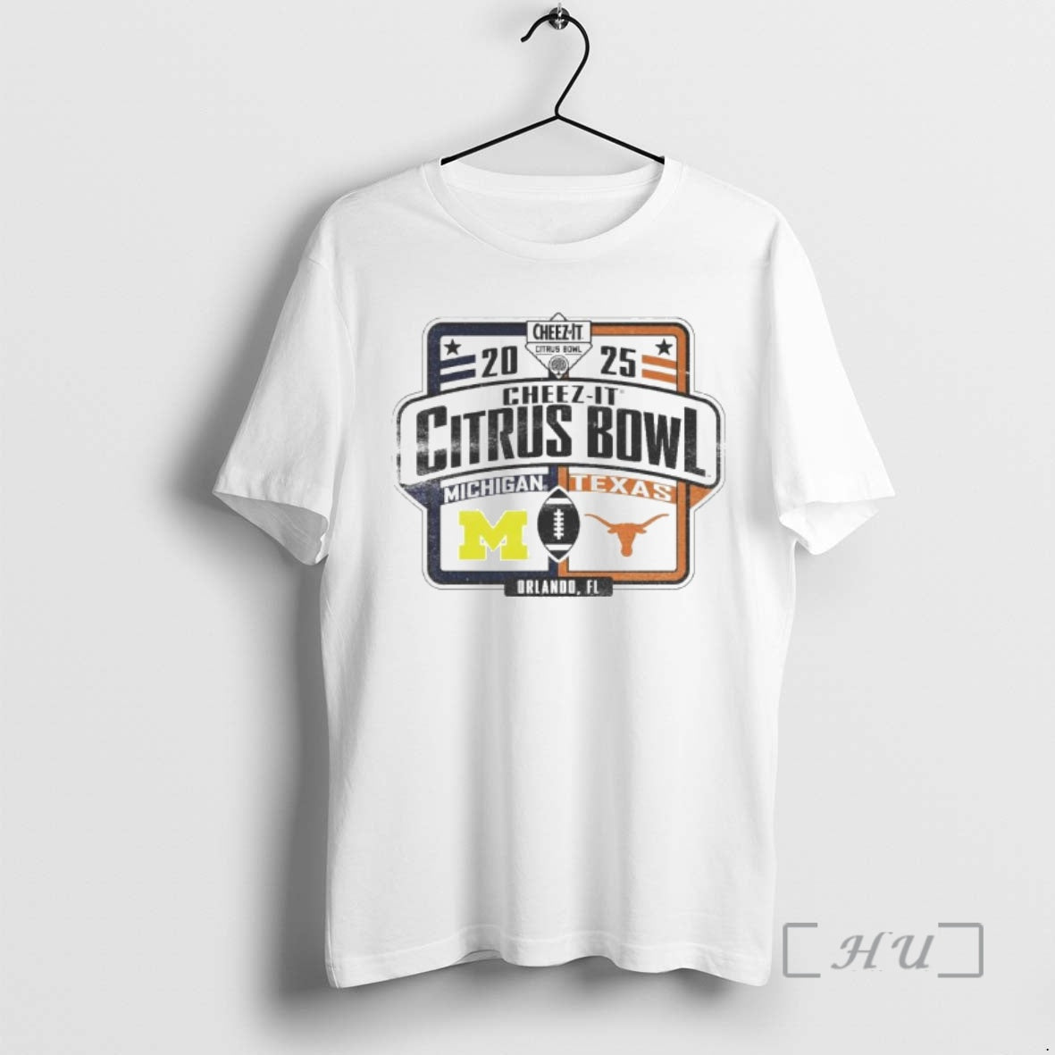 Officials Michigan Wolverines Vs Texas Longhorns 2025 Citrus Bowl Game Dueling Ornaments Premium T Shirts Hoodie, Sweatshirt
