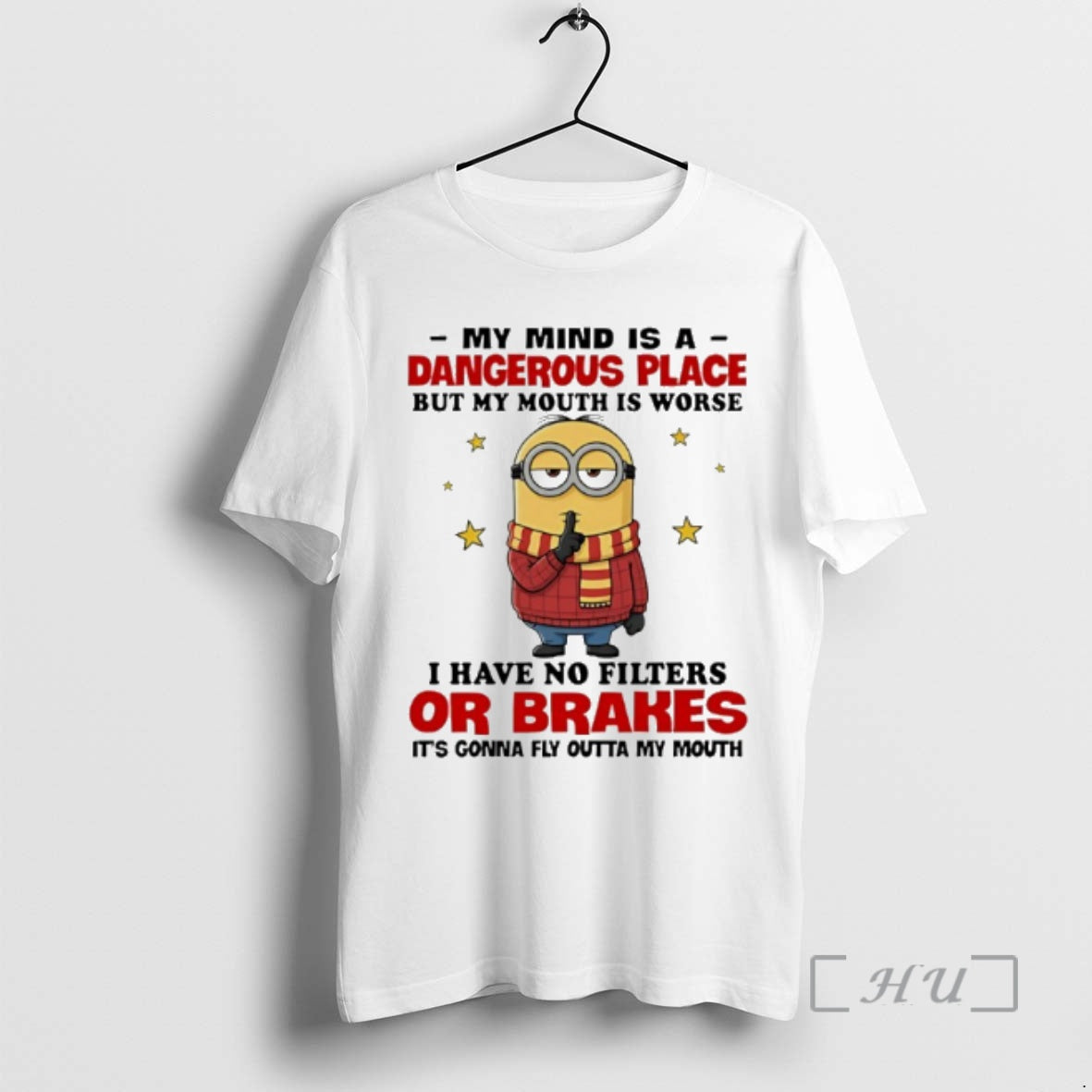 Officials Minion My Mind Is A Dangerous Place But My Mouth Is Worse I Have T-Shirts, Hoodie, Sweatshirt | AU18TeeNovaLab.com