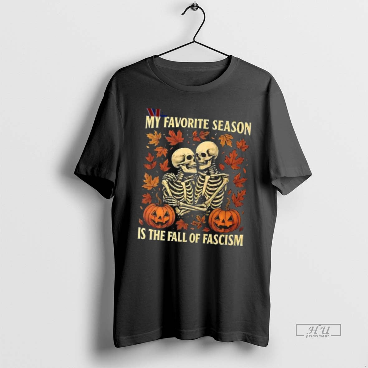 Officials My Favorite Season Is The Fall Of Fascism Skeleton Lovers