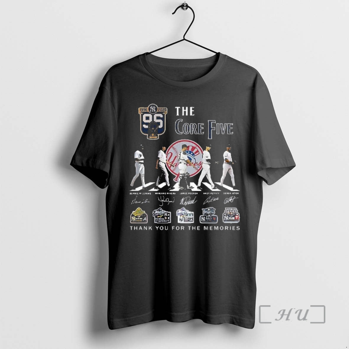 Officials New York Yankees Mlb The Core Five 1996 2026 Jeter Rivera Petitt Williams Posada T-Shirts, Hoodie, Sweatshirt
