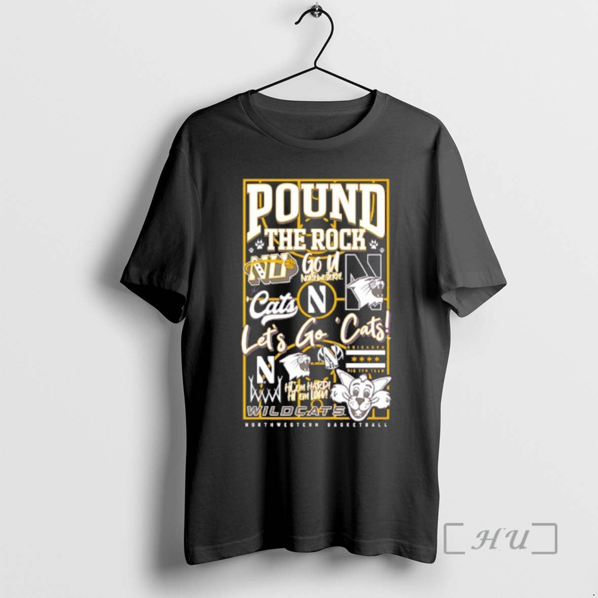 Officials Northwestern Basketball Pound The Rock Lets Go Cats T-Shirts, Hoodie, Sweatshirt | AU18TeeNovaLab.com