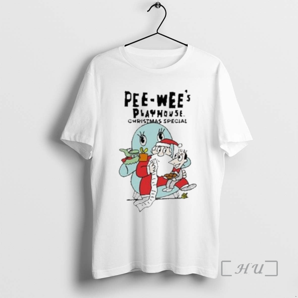 Officials Retrokid Pee Wees Playhouse Christmas Circle White T-Shirts, Hoodie, Sweatshirt | AU18TeeNovaLab.com