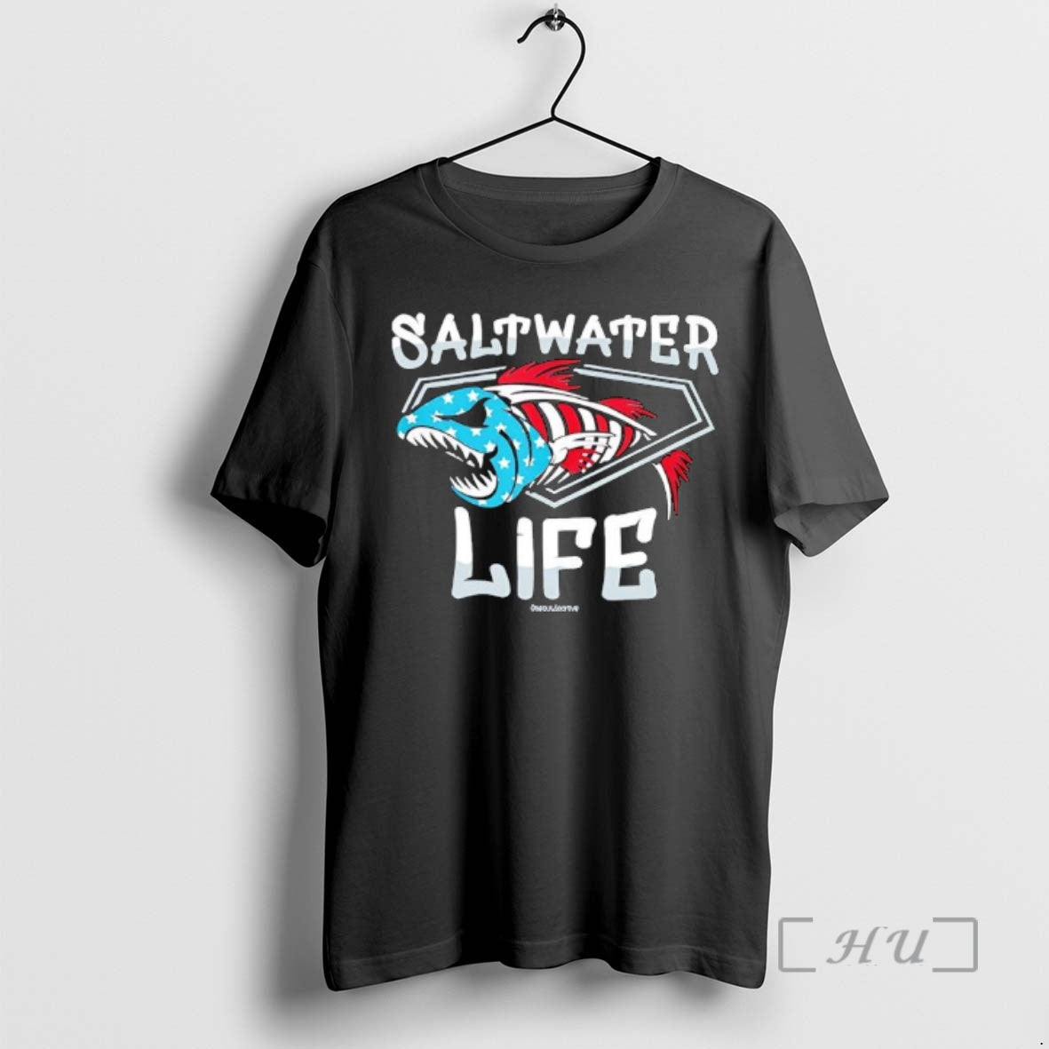 Officials Saltwater Water Life American Flag Fish Graphic T-Shirts, Hoodie, Sweatshirt | AU18TeeNovaLab.com