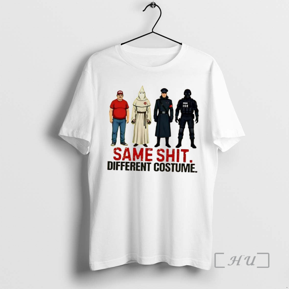 Officials Same Shit Different Costume Abolish Ice Caricature Woman T-Shirts, Hoodie, Sweatshirt | AU18TeeNovaLab.com