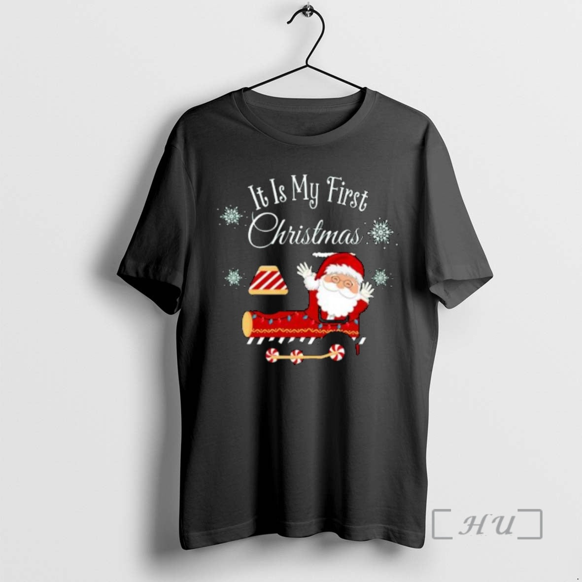 Officials Santa Train It Is My First Christmas Circle Black T-Shirts, Hoodie, Sweatshirt | AU18TeeNovaLab.com