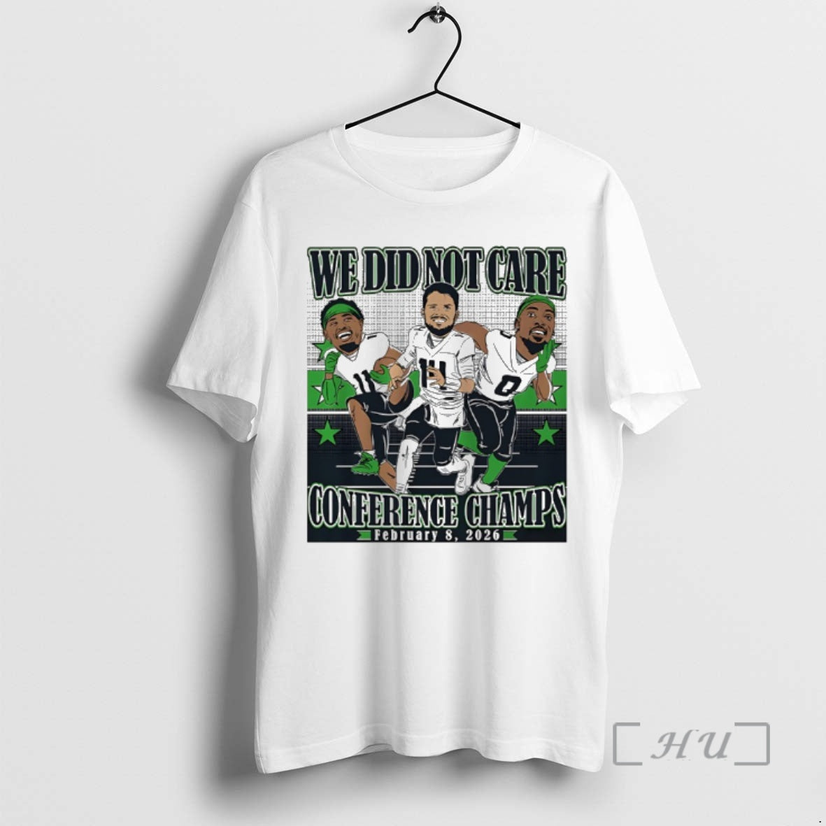 Officials Seahawks Sam Darnold Jaxon Smith Njigba And Demarcus Lawrence Conference Champions Caricatures Premium...