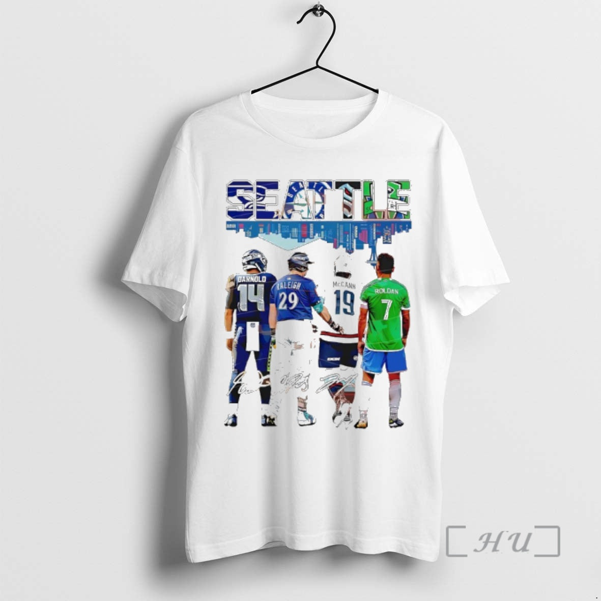 Officials Seattle Legends Sports Mix Roldan City Skyline Signatures T-Shirts, Hoodie, Sweatshirt | AU18TeeNovaLab.com