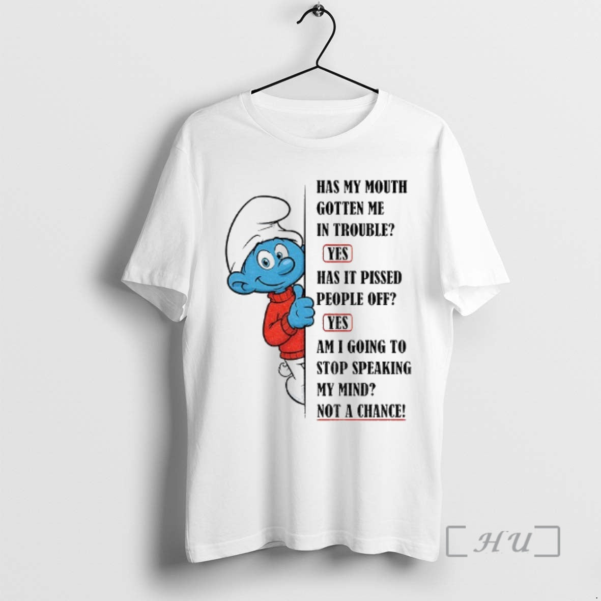 Officials Smurf Has My Mouth Gotten Me In Trouble Yes Has It Pissed People Off T-Shirts, Hoodie, Sweatshirt