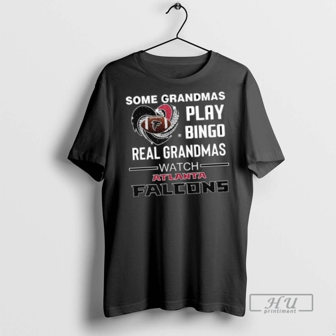 Officials Some Grandmas Play Bingo Real Grandmas Watch Atlanta Falcons Diamond Heart 2025 Long Sleve