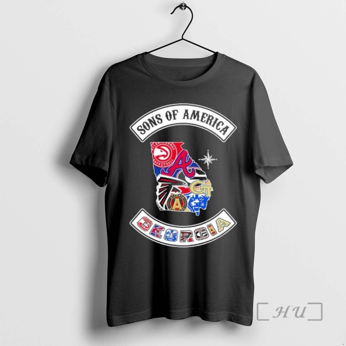 Officials Son Of America Georgia Map Sports Logos Combine T-Shirts, Hoodie, Sweatshirt | AU18TeeNovaLab.com