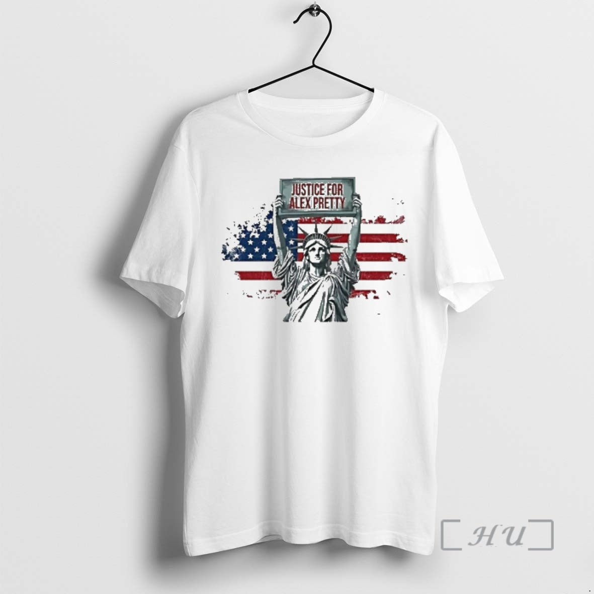 Statue Of Liberty Justice For Alex Pretti Usa Flag